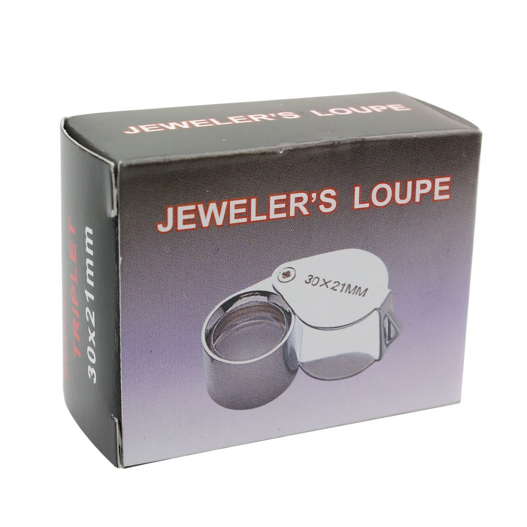 iKKEGOL 30 X 21mm Glass Jeweler Loupe Loop Eye Magnifier Magnify