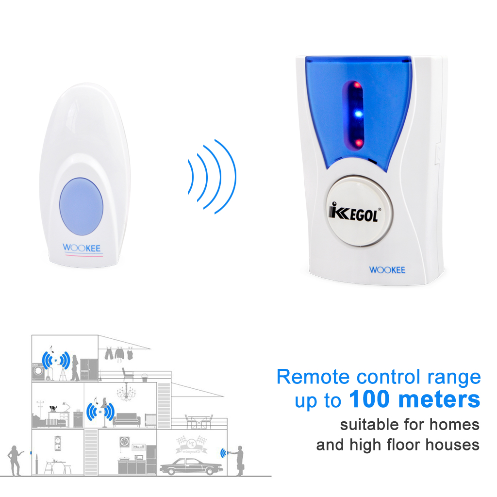 iKKEGOL Wireless Digital 32 Music/Tunes Remote Control Doorbell