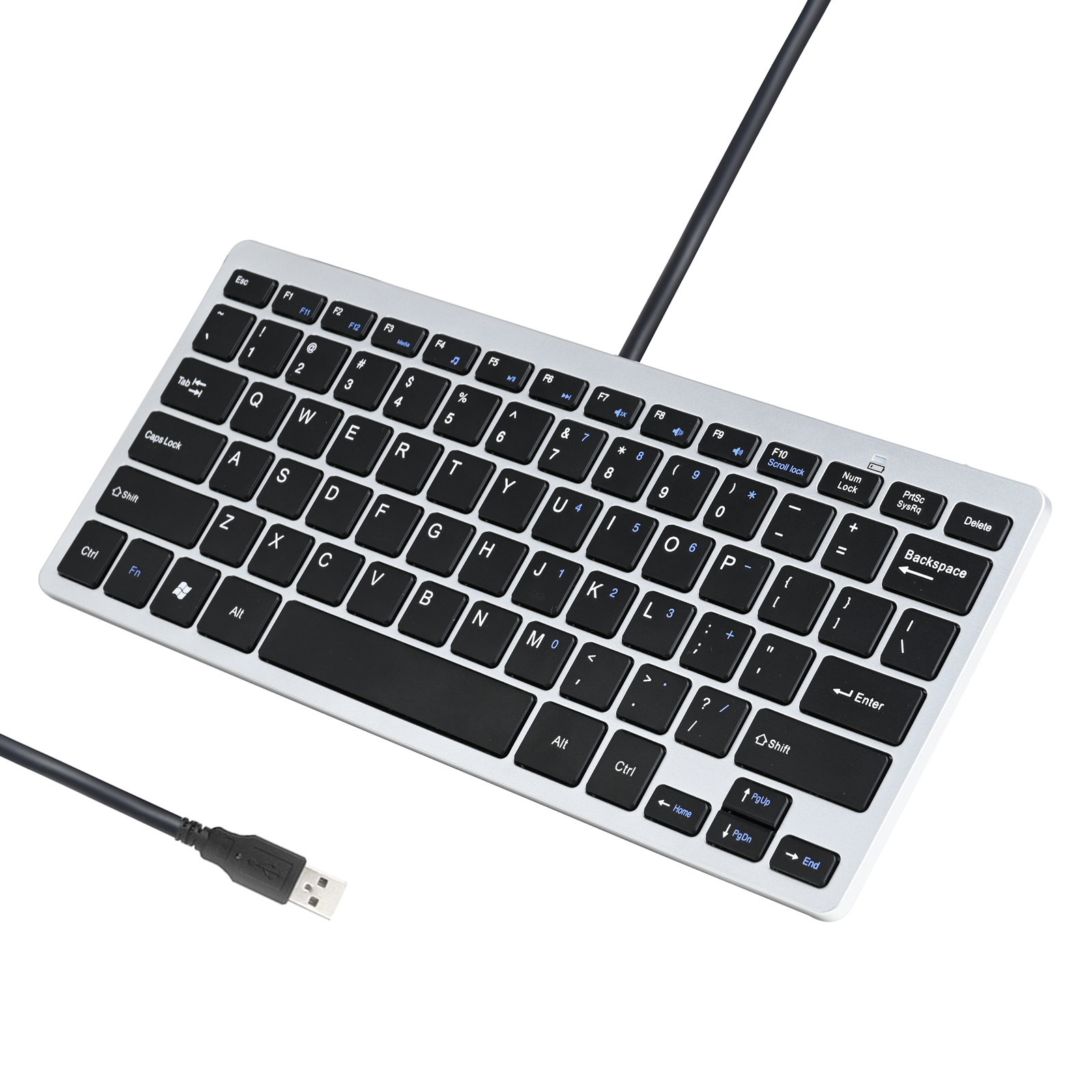 iKKEGOL Compact USB Wired X-Structure Chocolate Keyboard - Click Image to Close