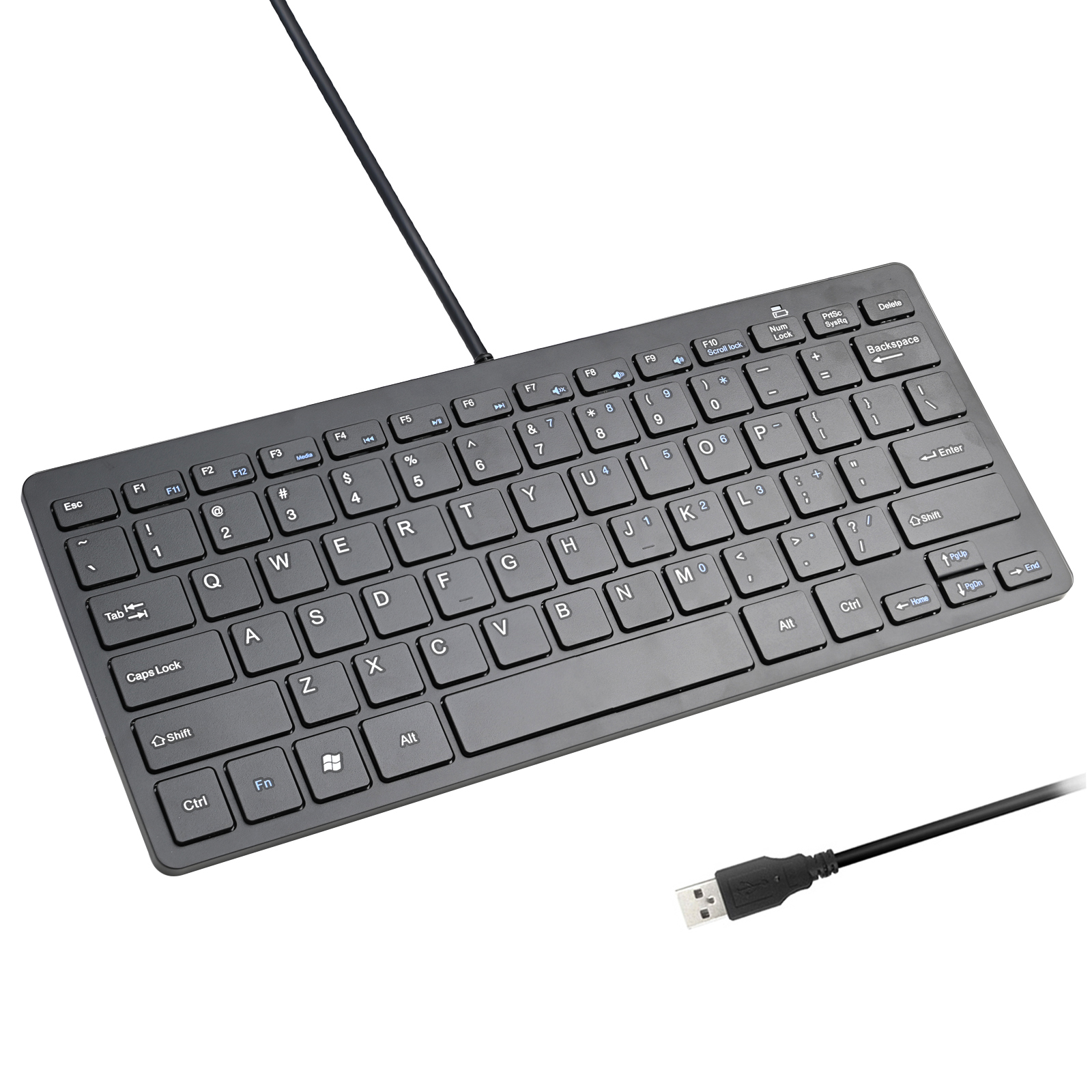 iKKEGOL Slim 78Key USB Compact Chocolate Keyboard