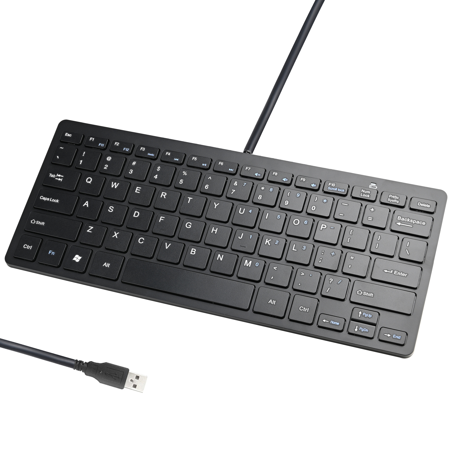 iKKEGOL Slim 78Key USB Compact Chocolate Keyboard