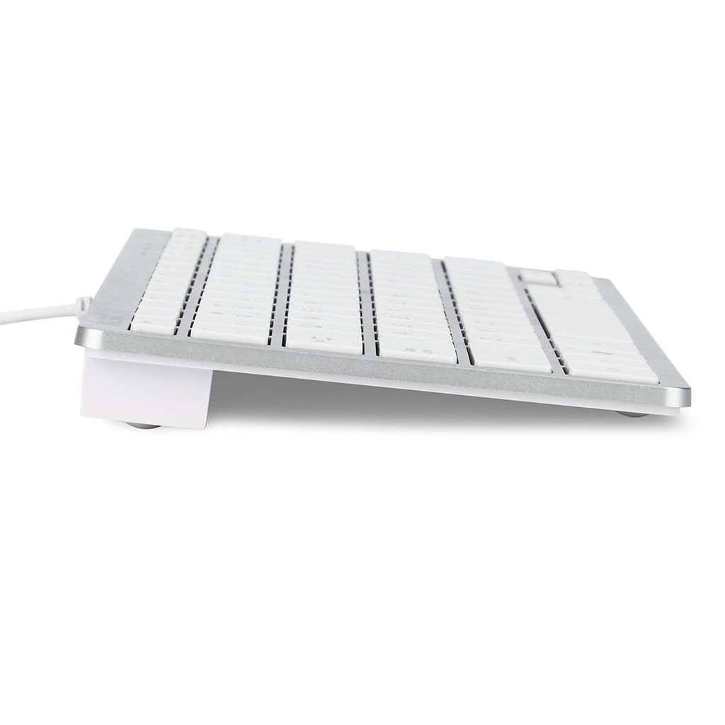 iKKEGOL 78 Key USB Wired Slim Mini Thin Compact Keyboard White - Click Image to Close