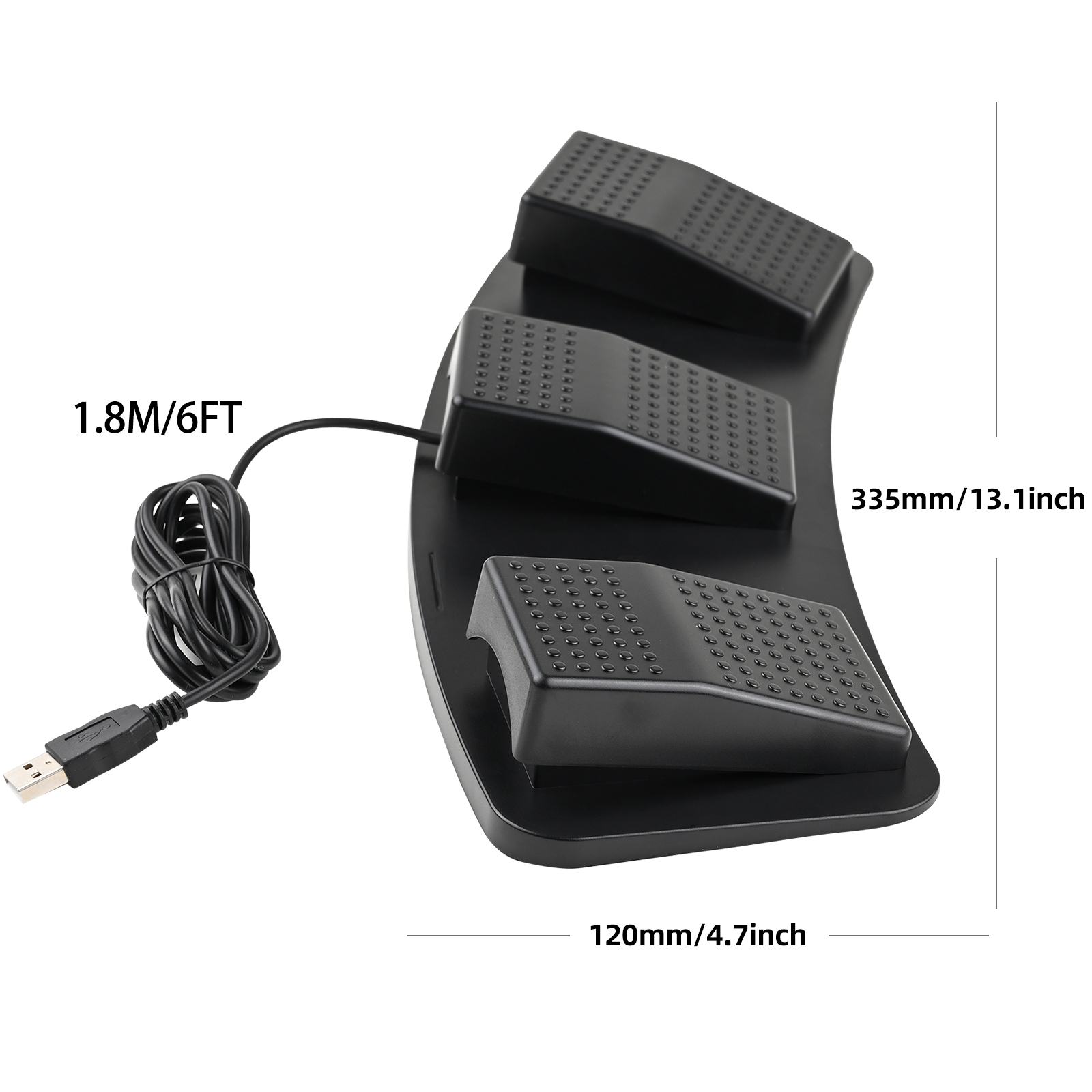 iKKEGOL USB Foot Triple Switch Pedal HID