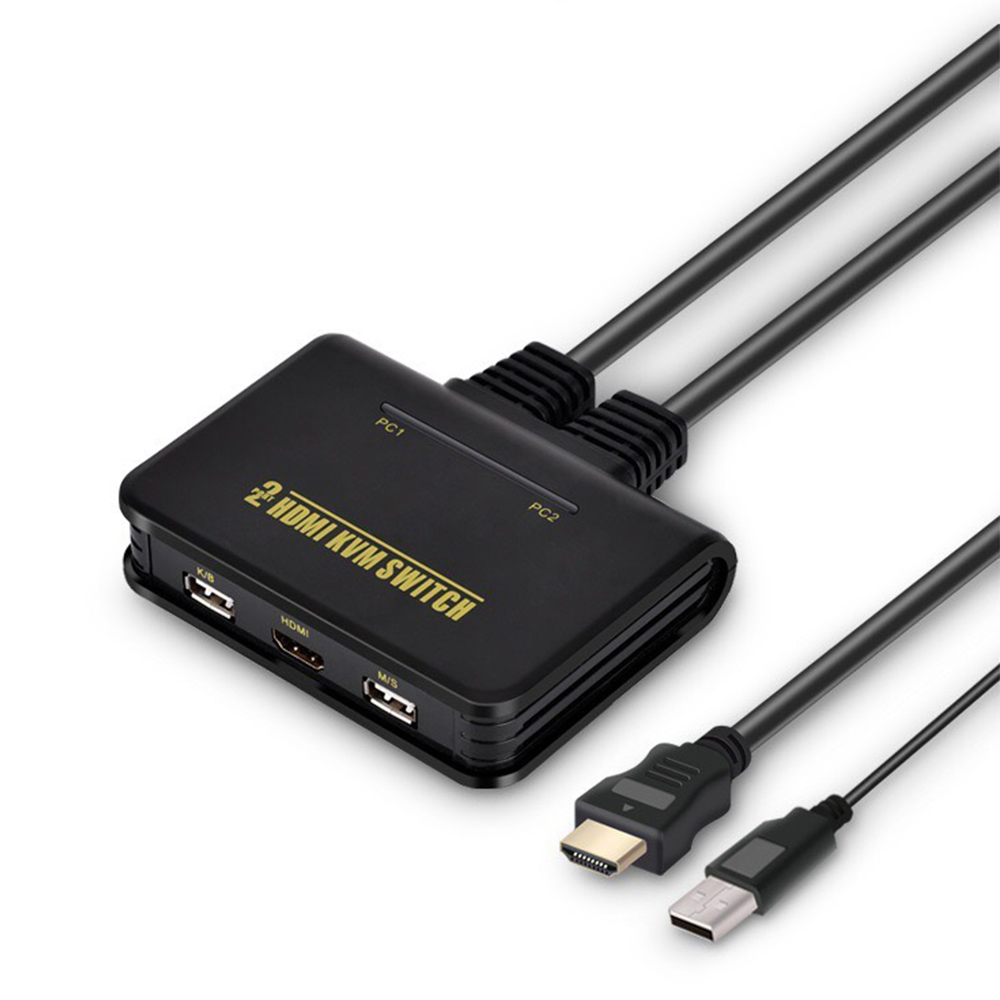 iKKEGOL 2 Port USB HDMI KVM Switch integrated Cable