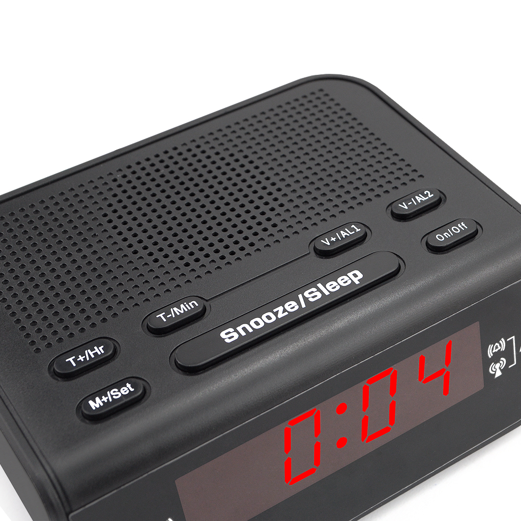 PLL Digital FM band LED Alarm Clock Radio CR-246 EU plug - Click Image to Close