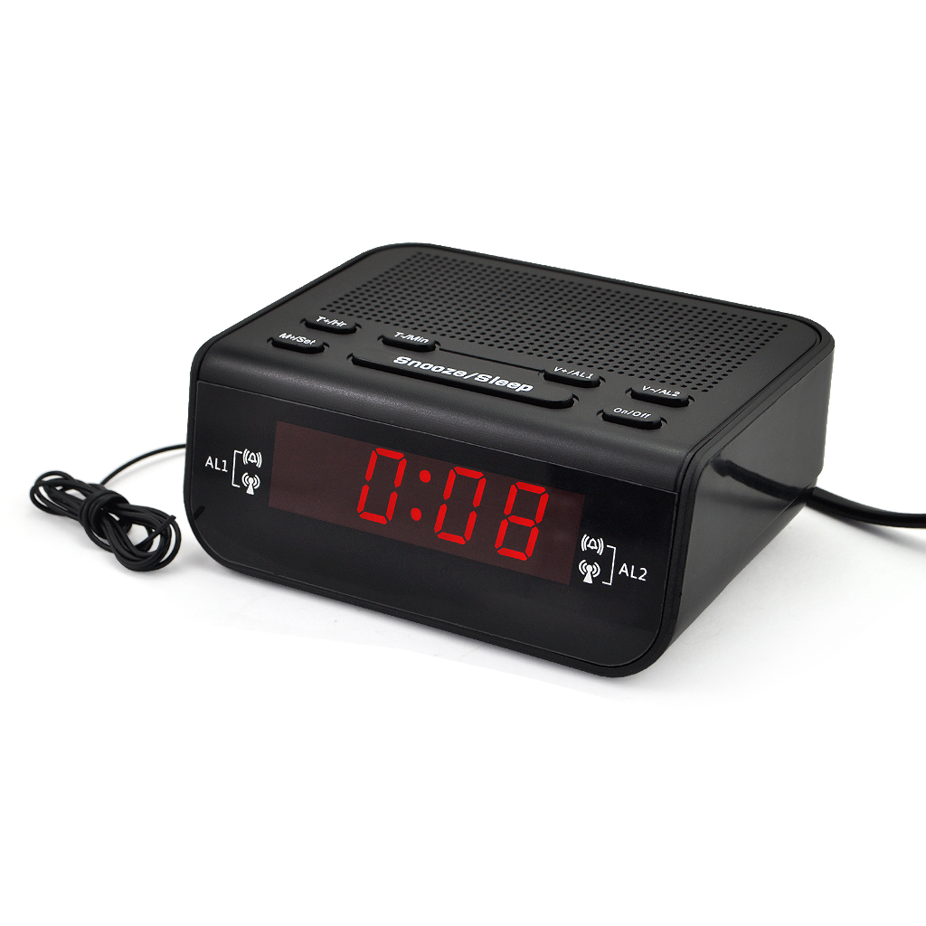 PLL Digital FM band LED Alarm Clock Radio CR-246 EU plug - Click Image to Close