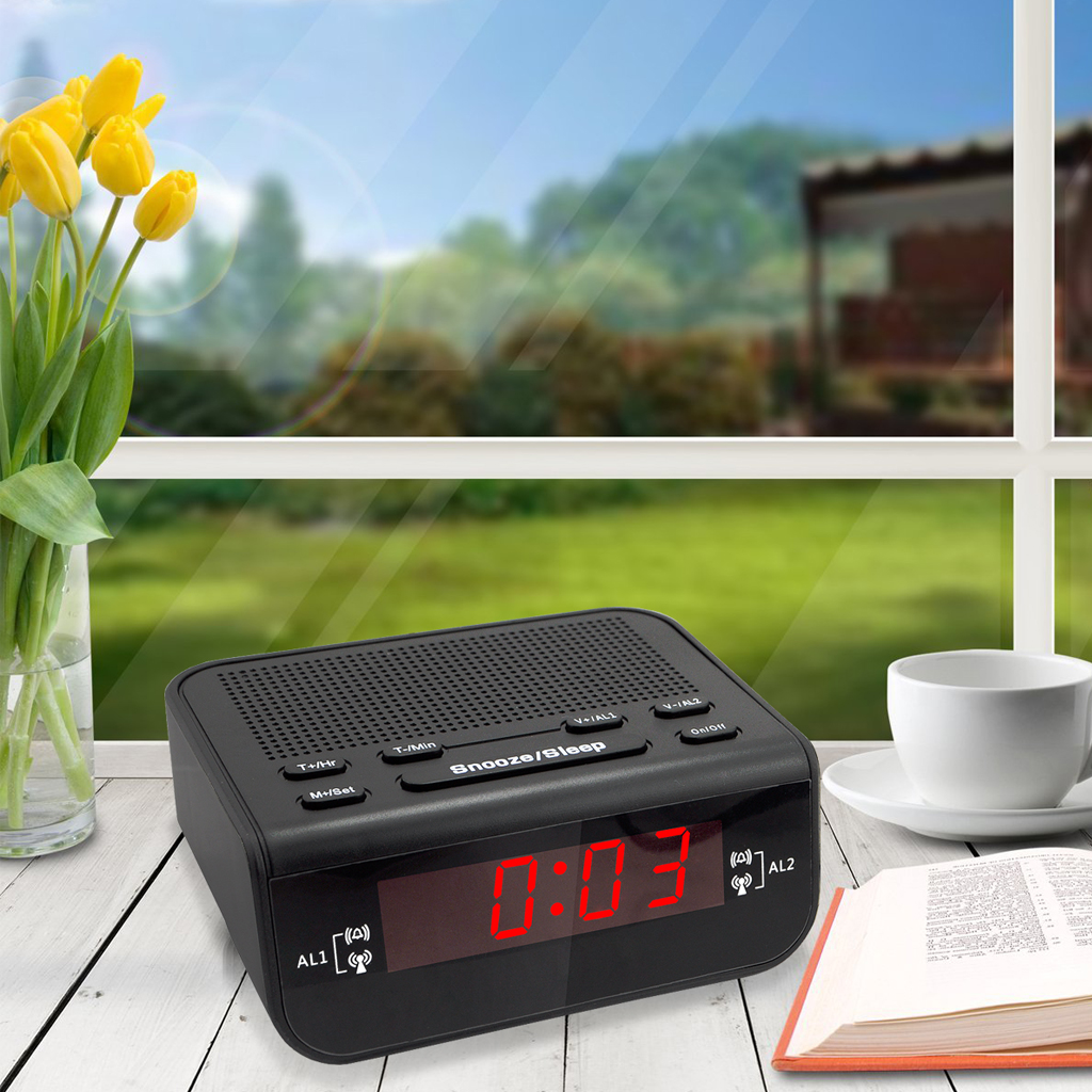 PLL Digital FM band LED Alarm Clock Radio CR-246 EU plug
