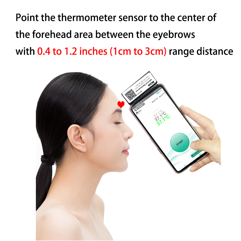 iKKEGOL Mobile Phone Non-Contact Infrared Forehead IR Thermomete - Click Image to Close