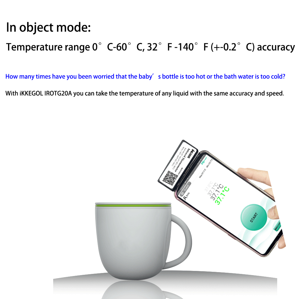 iKKEGOL Mobile Phone Non-Contact Infrared Forehead IR Thermomete