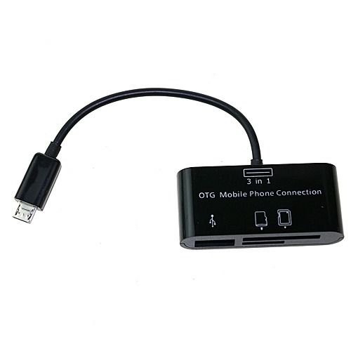 Micro USB OTG Mobile Phone Udisk SD TF 3in1 Card Reader Conector