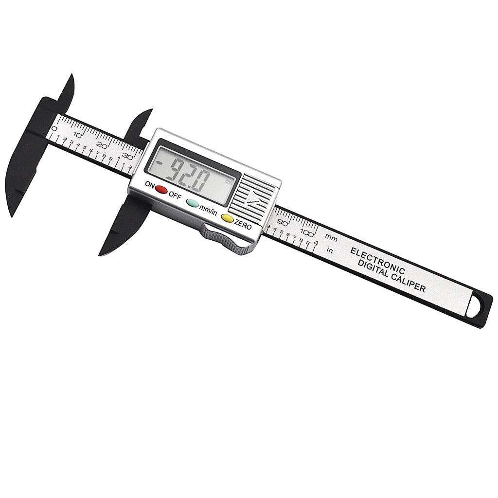 iKKEGOL 100mm 4 " LCD Digital Caliper Carbon Vernier Fiber Tool