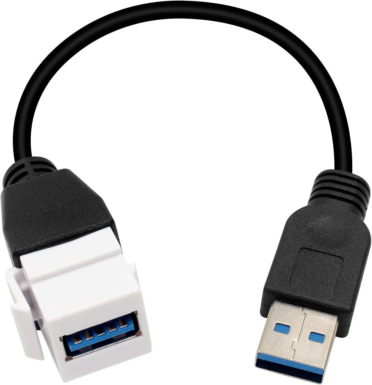 USB3.0 Keystone Jack Insert Cable for Wall Plate Outlet Panel - Click Image to Close