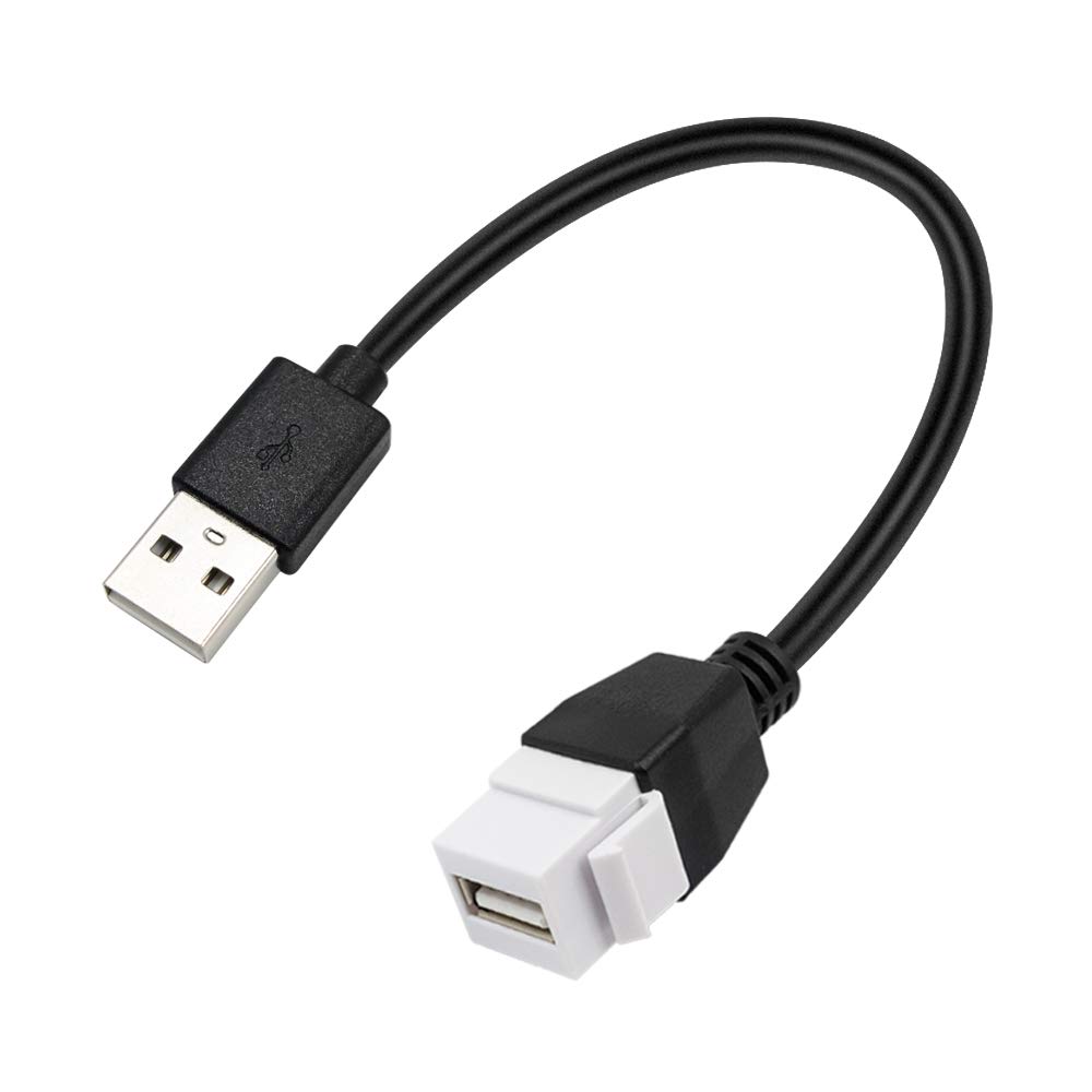 USB2.0 Keystone Jack Insert Cable for Wall Plate Outlet Panel