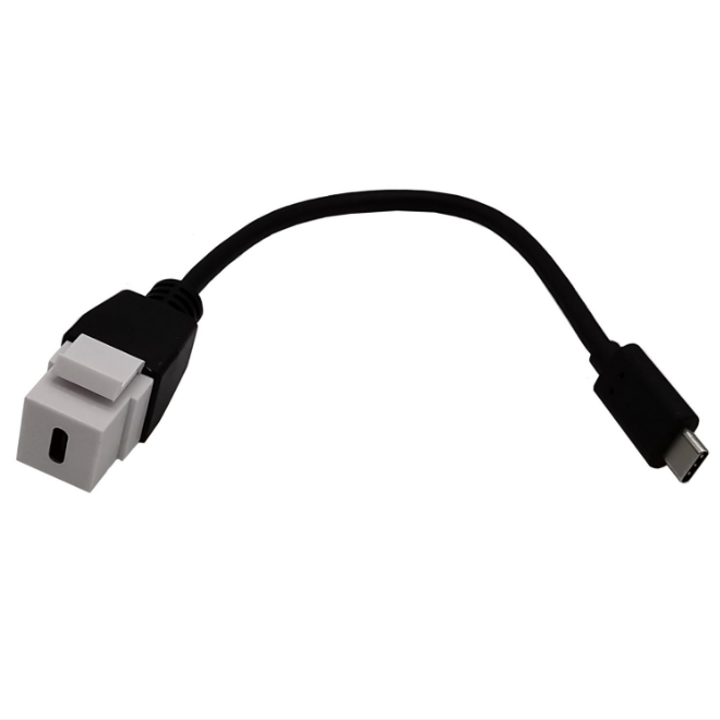 USB C Male to Female Insert Cable for Wall Plate Outlet Panel
