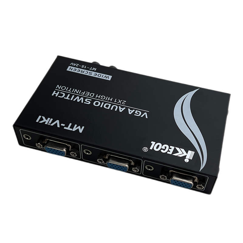 2 Port VGA Audio Video Switch 2x1 SVGA Switcher Box MT-15-2AV