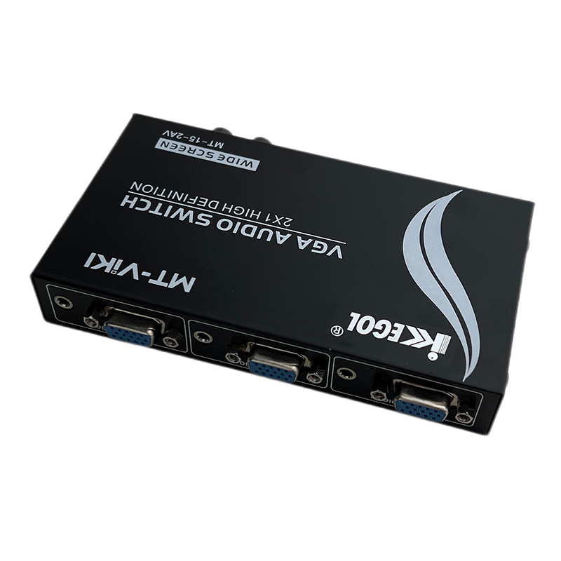 2 Port VGA Audio Video Switch 2x1 SVGA Switcher Box MT-15-2AV