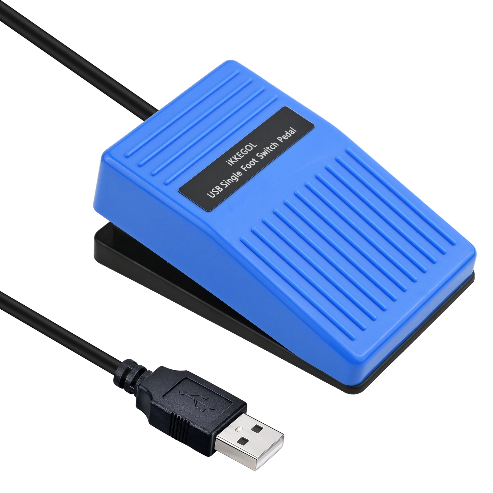 iKKEGOL USB Photoelectric Foot Control Action Switch Blue Pedal