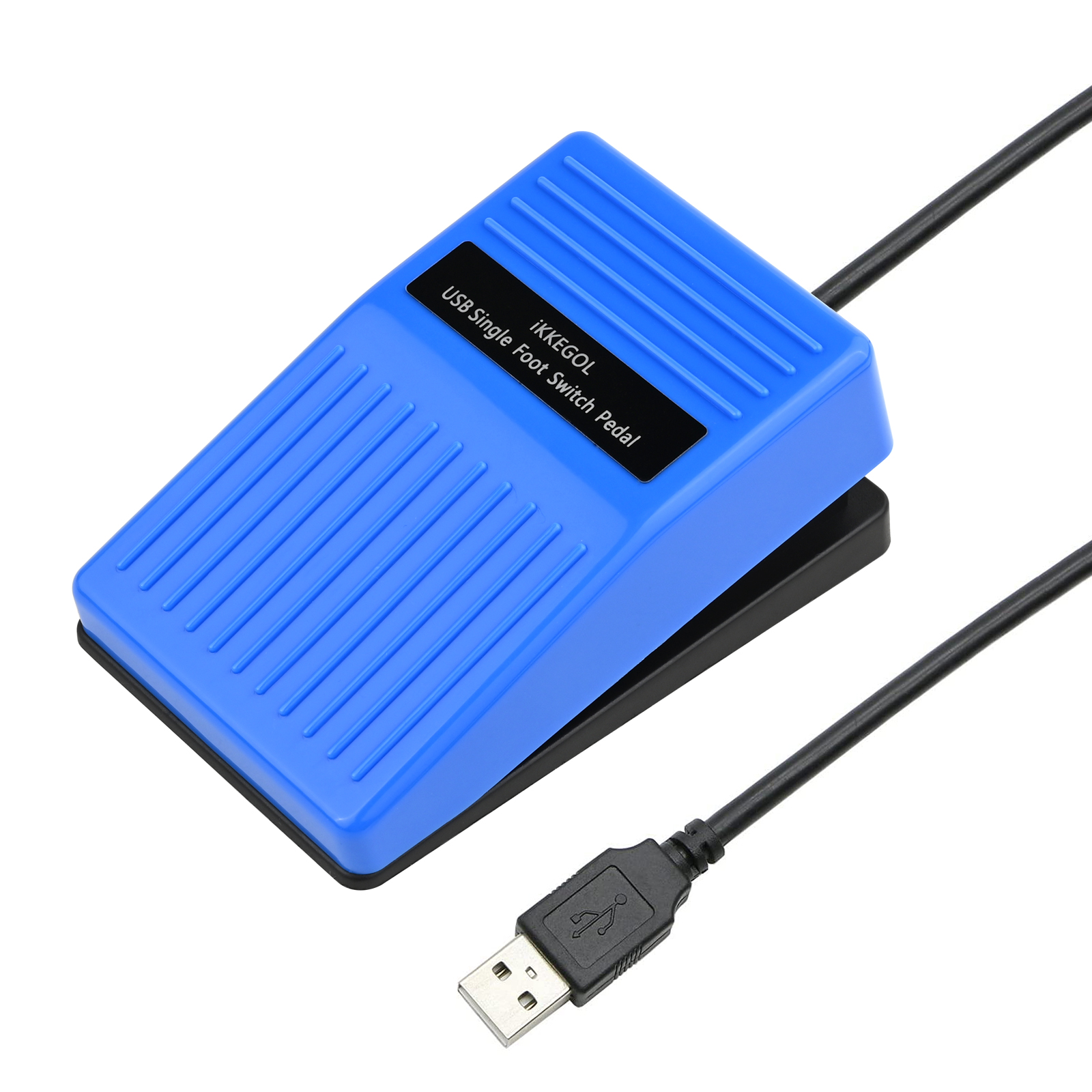 iKKEGOL USB Photoelectric Foot Control Action Switch Blue Pedal