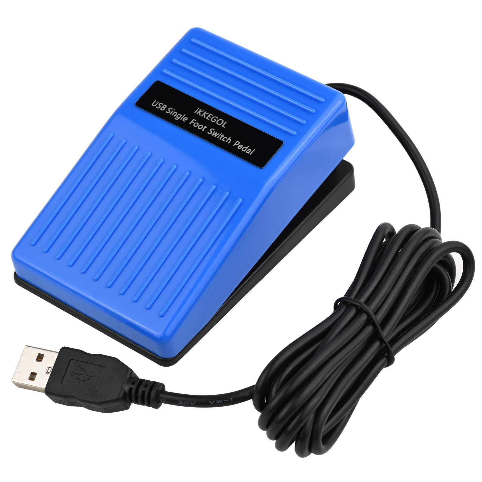 iKKEGOL USB Photoelectric Foot Control Action Switch Blue Pedal