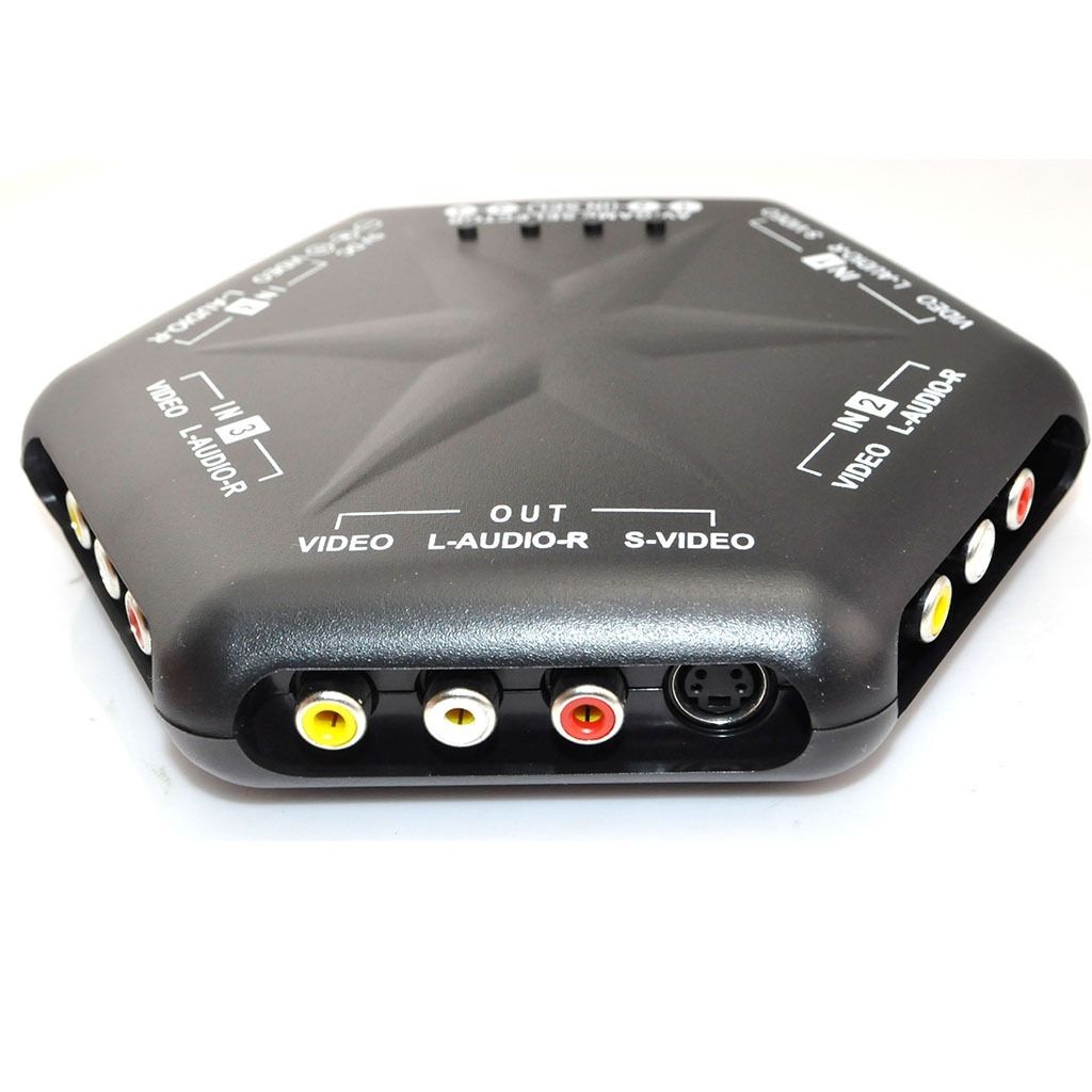 4 Port in 1 Out Video Audio Game AV Switch Box S-Video Selector
