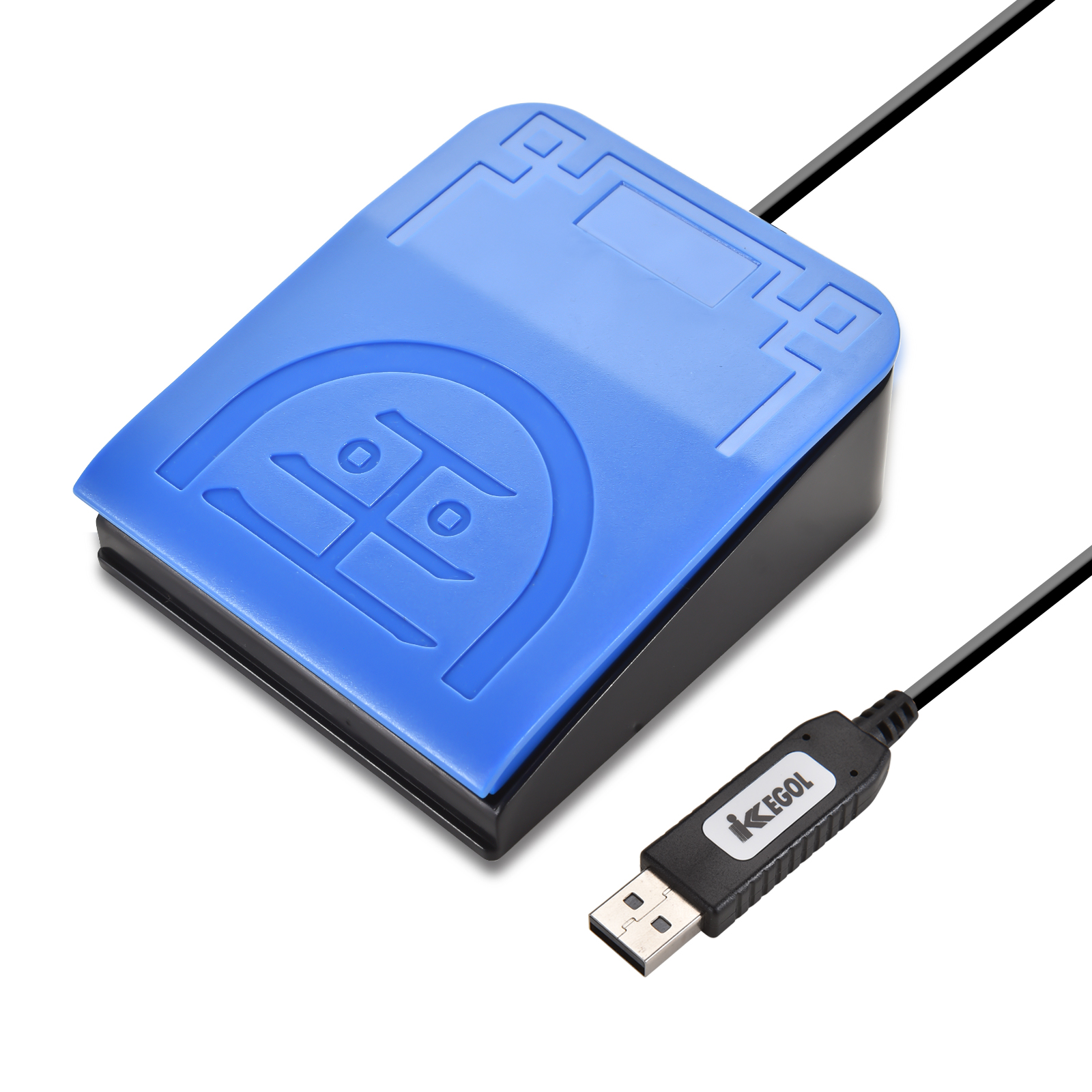 iKKEGOL Upgraded USB Single Foot Optics Blue Pedal Switch - Click Image to Close