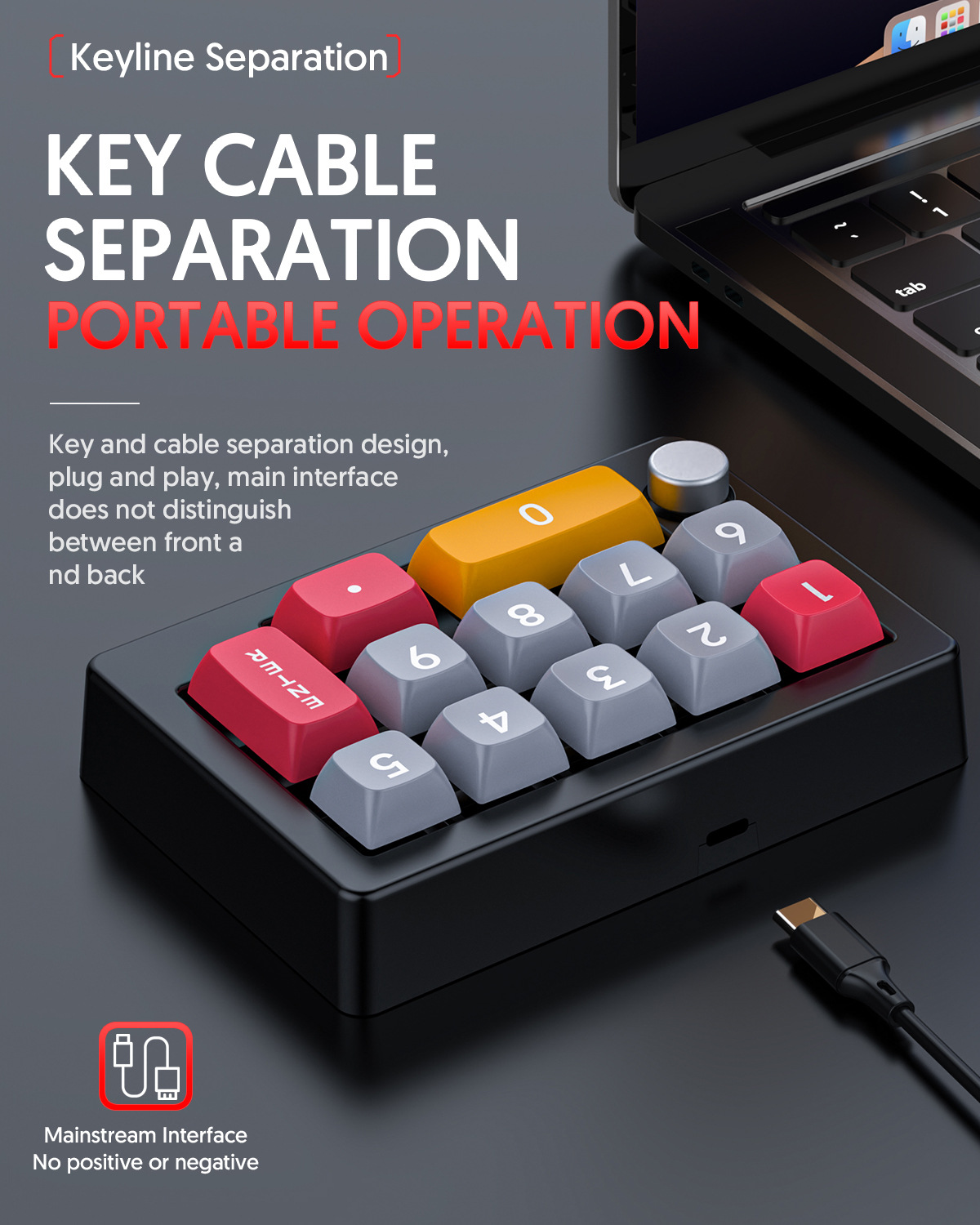 iKKEGOL 12 Keys Customize Macro Gaming Keyboard Black - Click Image to Close