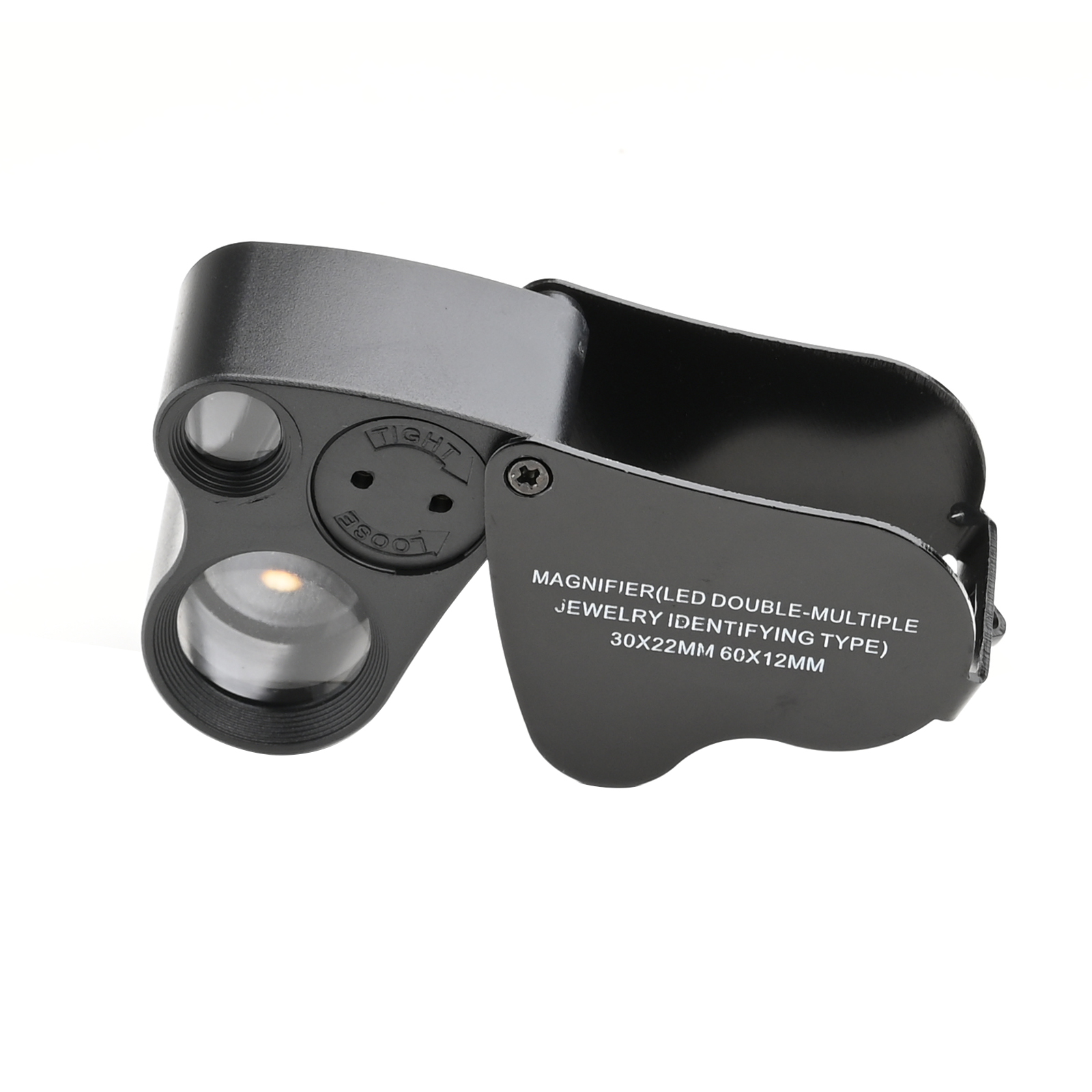 Foldable 30X 60X Illuminated Jewelers Eye Loupe Magnifier