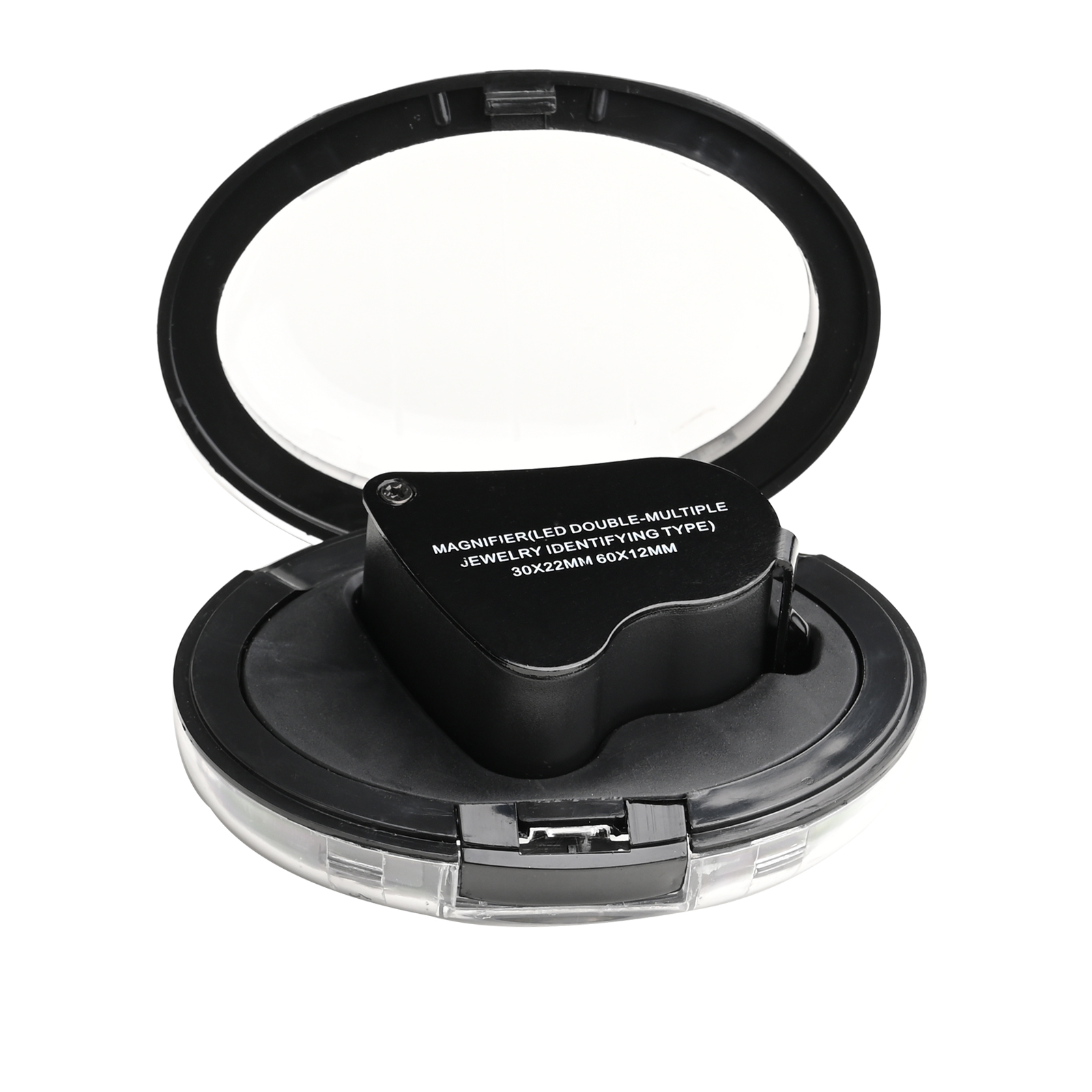 Foldable 30X 60X Illuminated Jewelers Eye Loupe Magnifier - Click Image to Close