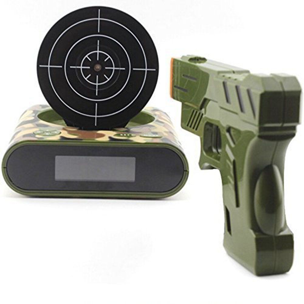 Target Alarm Clock Kids Gadgets Gift with Infrared Toy Gun