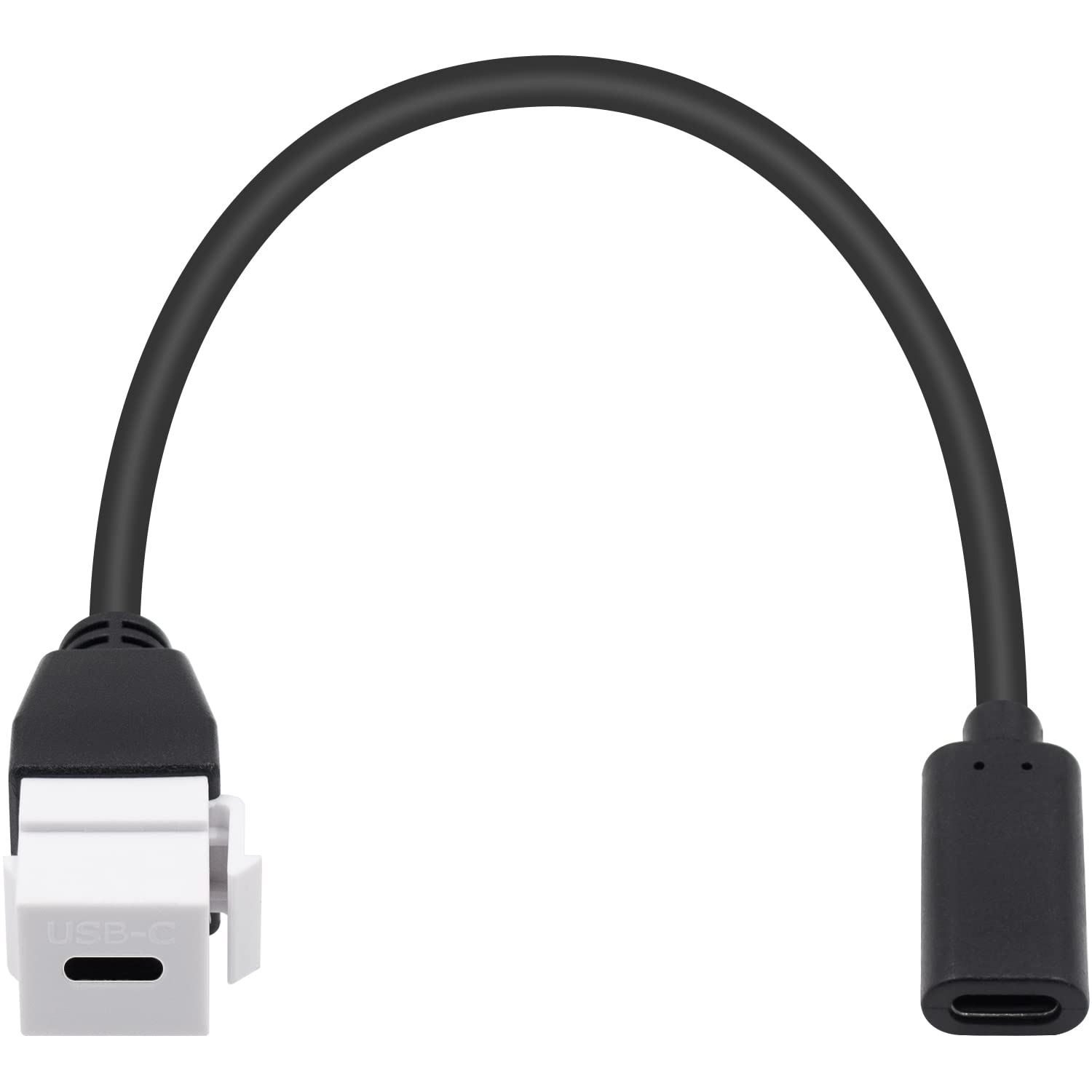 USB C Keystone Jack Insert Cable for Wall Plate Outlet Panel - Click Image to Close