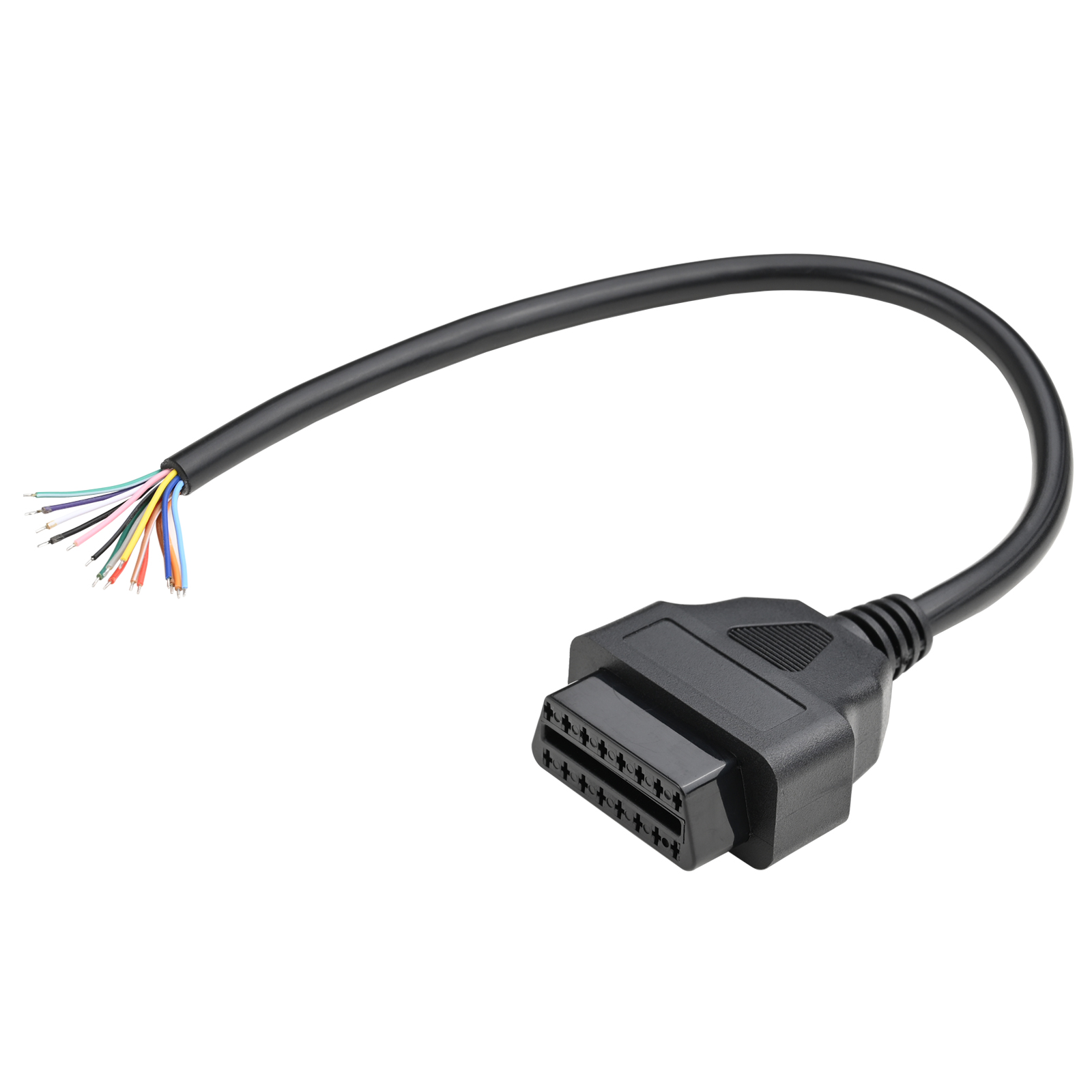 30cm 16-Pin OBD2 Female Connector Pigtail DIY Cable Cord