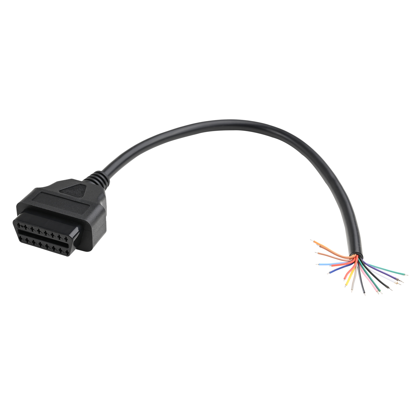 30cm 16-Pin OBD2 Female Connector Pigtail DIY Cable Cord