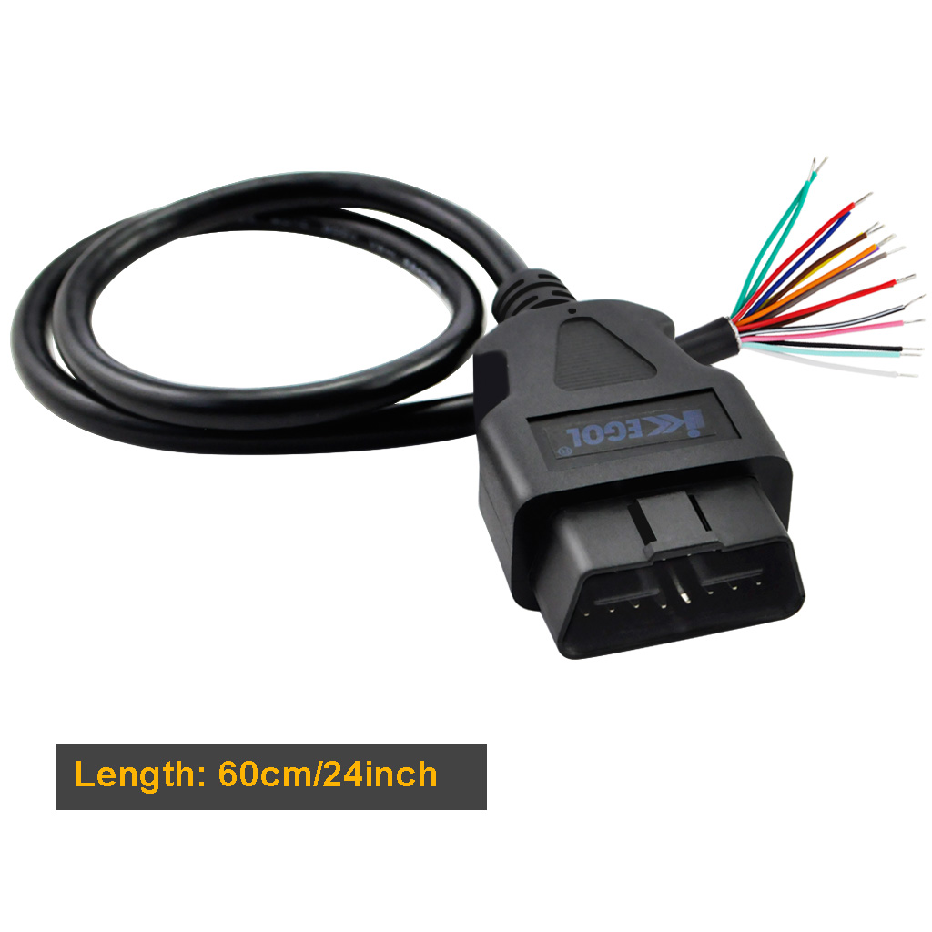 iKKEGOL 16Pin J1962 OBDII Male Connector to Open Cable - Click Image to Close