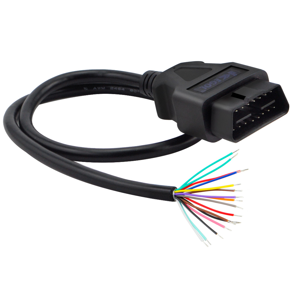 iKKEGOL 16Pin J1962 OBDII Male Connector to Open Cable