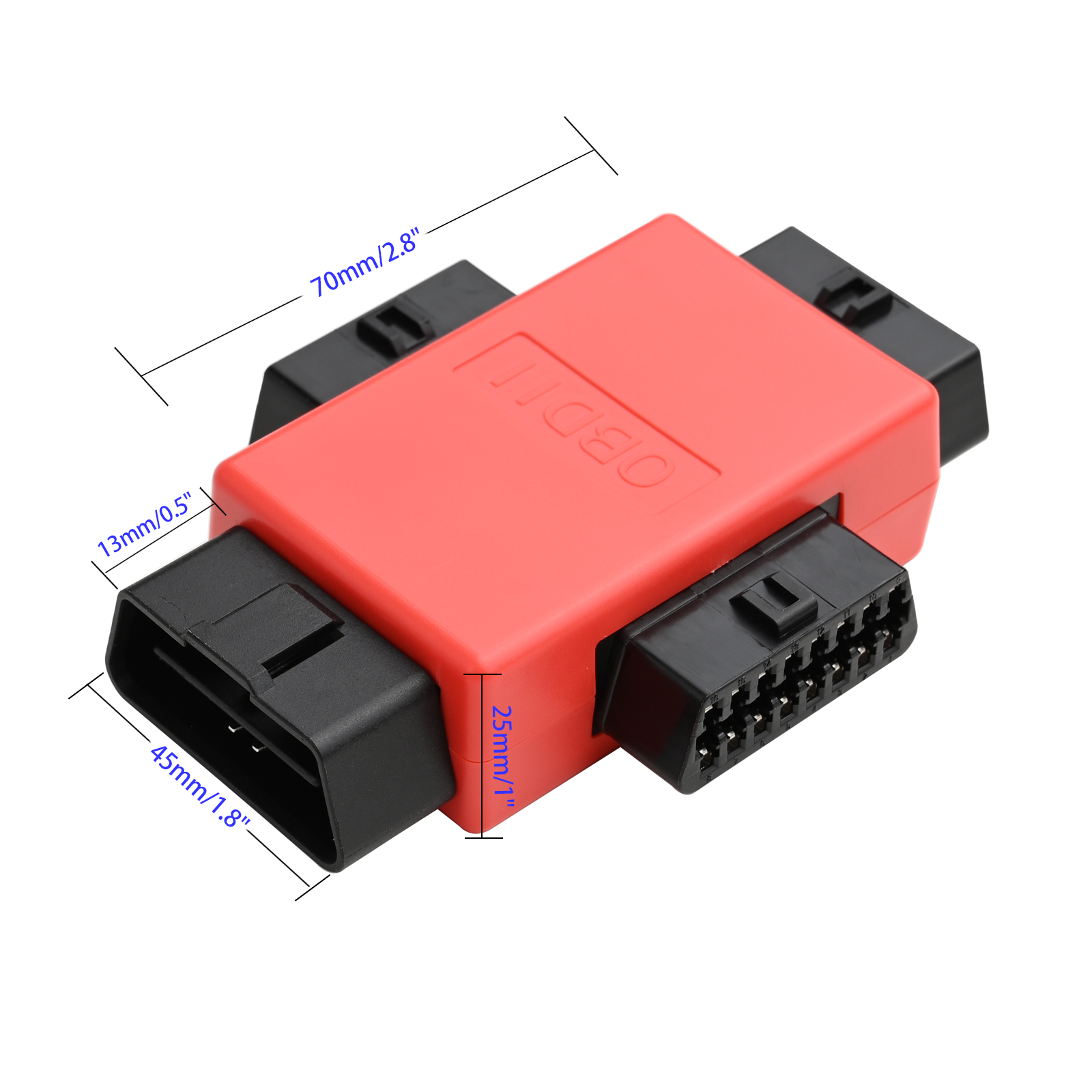 iKKEGOL Pocket OBD2 OBDII Full 16 Pin Male to 3 Female Splitter - Click Image to Close