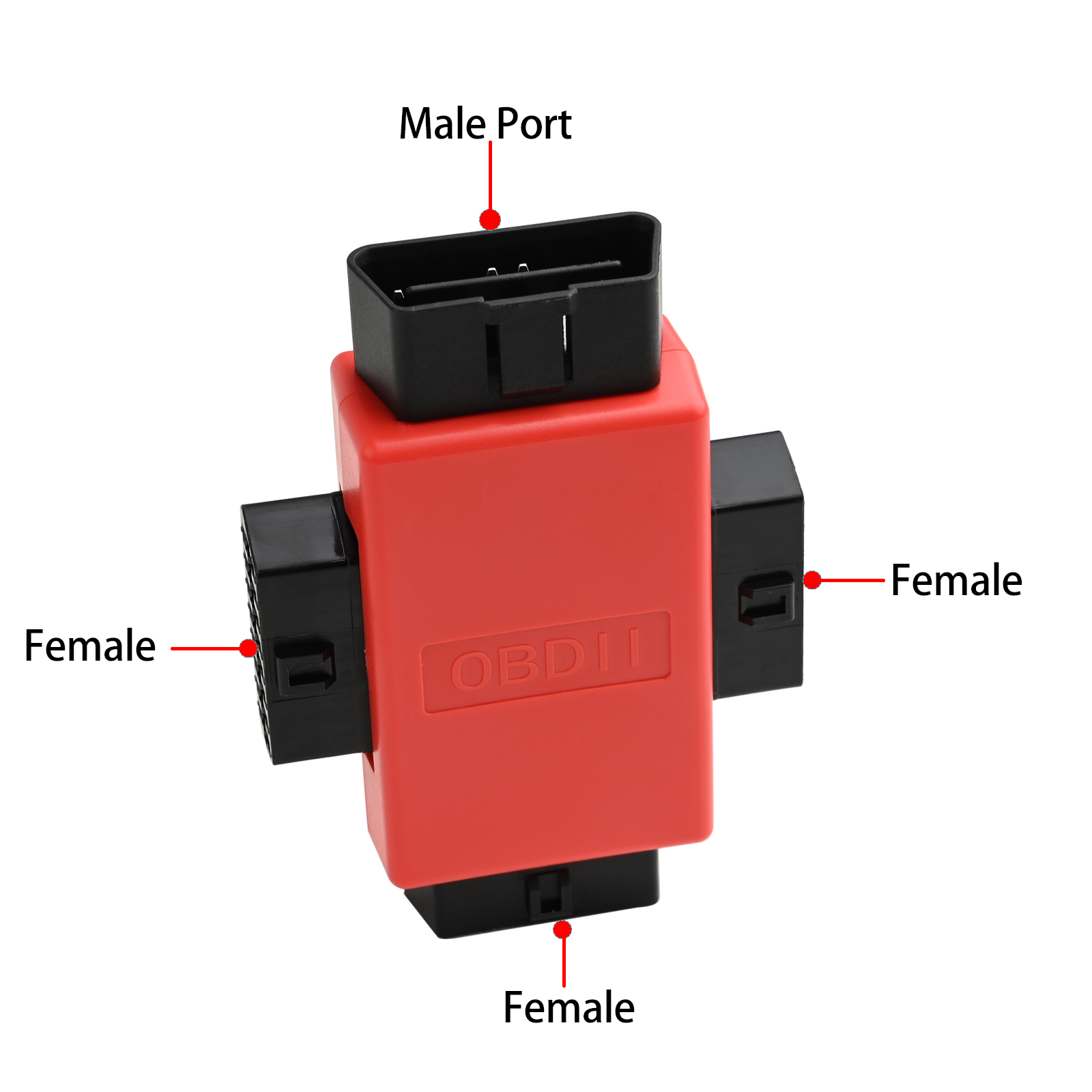 iKKEGOL Pocket OBD2 OBDII Full 16 Pin Male to 3 Female Splitter