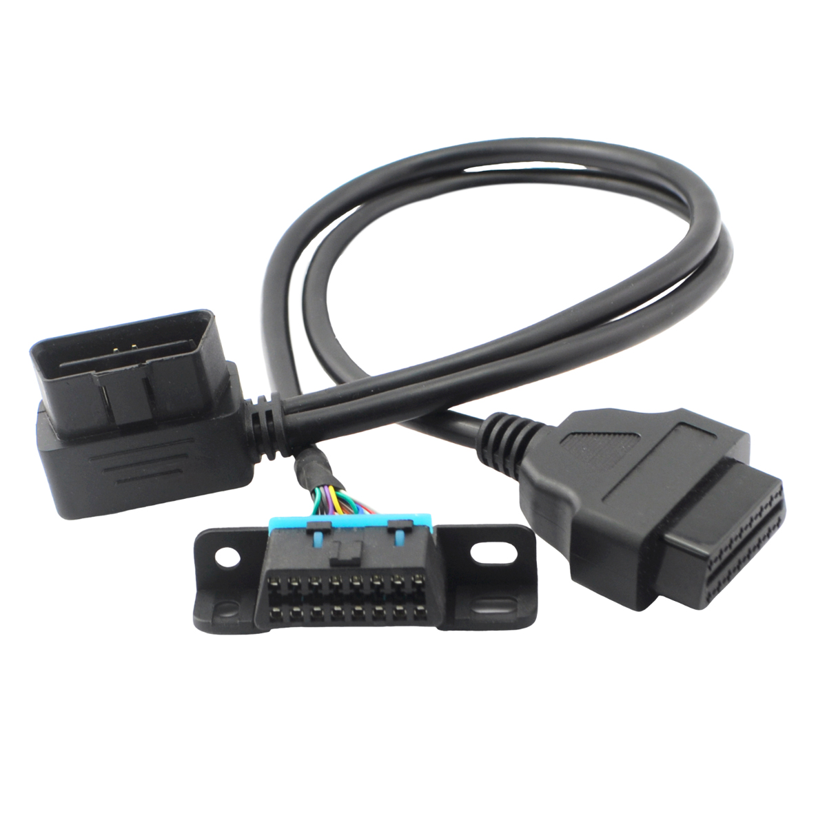 Right Angle OBD2 Male to 2 Female Splitter for Buick Chevrolet