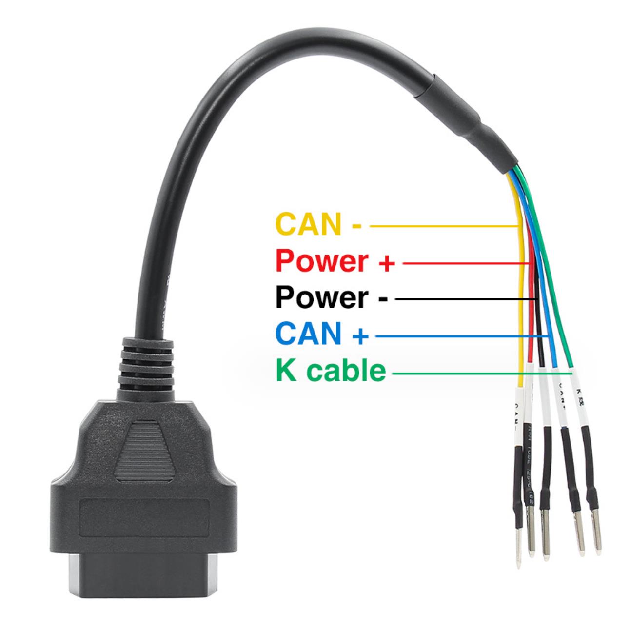 iKKEGOL OBDII Female To K+ CAN+ K Line Motor Jumper Tester Cable