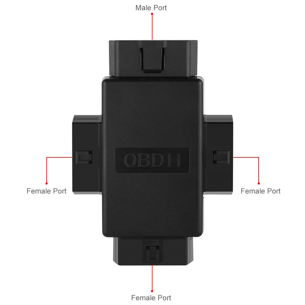 iKKEGOL Pocket OBD2 OBDII Full 16 Pin Male to 3 Female Splitter