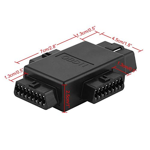 iKKEGOL Pocket OBD2 OBDII Full 16 Pin Male to 3 Female Splitter - Click Image to Close